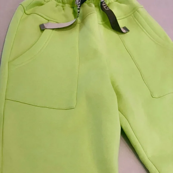 Max Mara Muted Neon Lime Green Hoodie and sweatpants New NWT - Picture 4 of 8